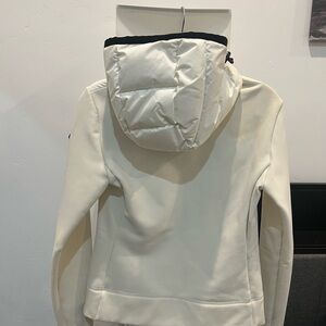 Moncler Cream Puffer Jacket with Hood